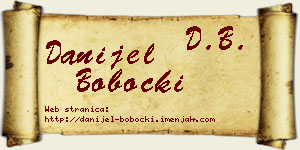 Danijel Bobocki vizit kartica